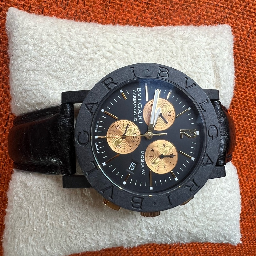 Bulgari Black and Gold Men's Watch